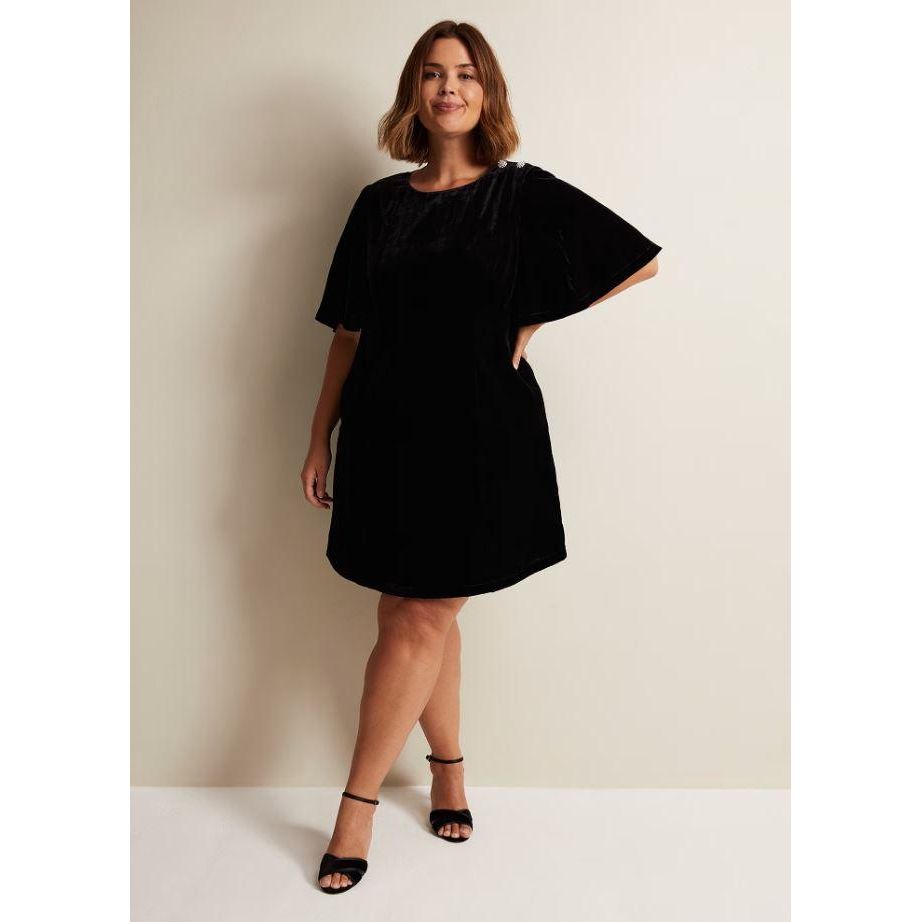 Phase Eight Charlie Velvet Dress - Black