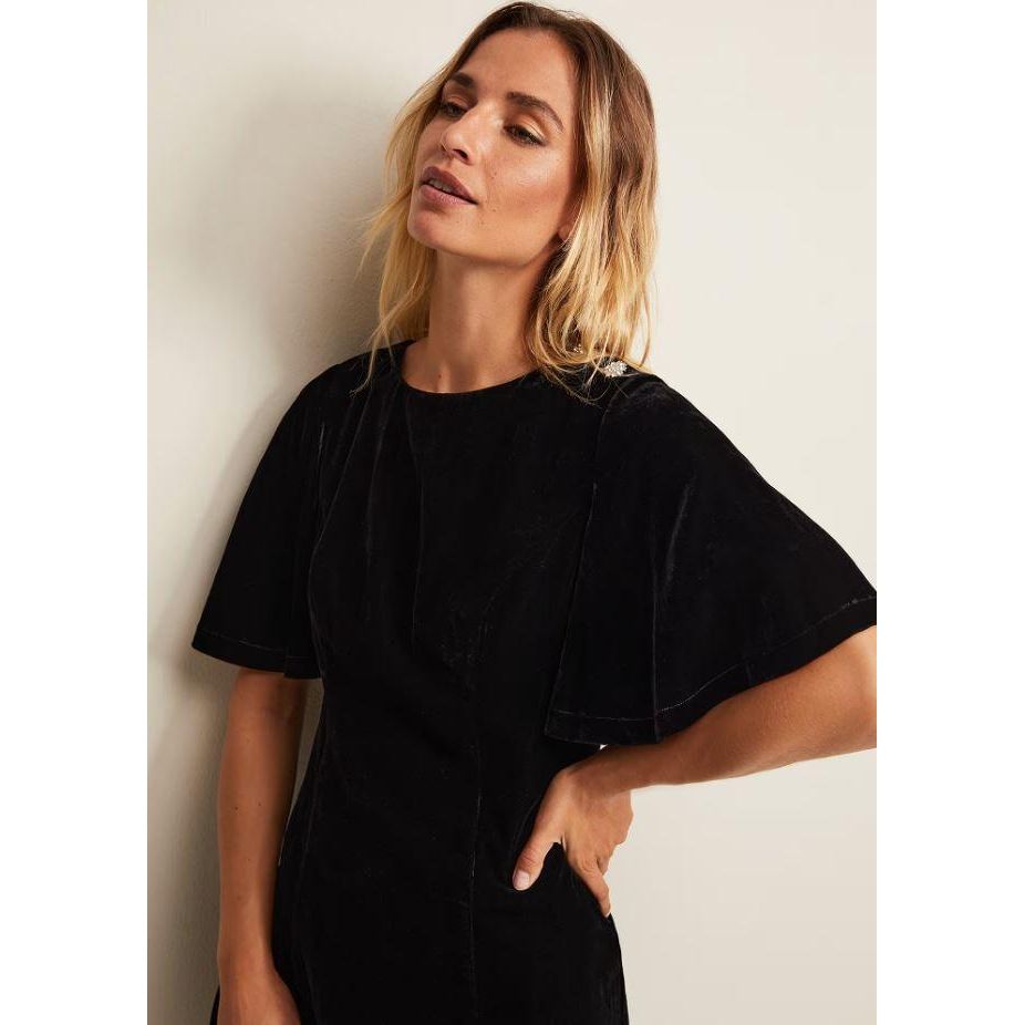 Phase Eight Charlie Velvet Dress - Black