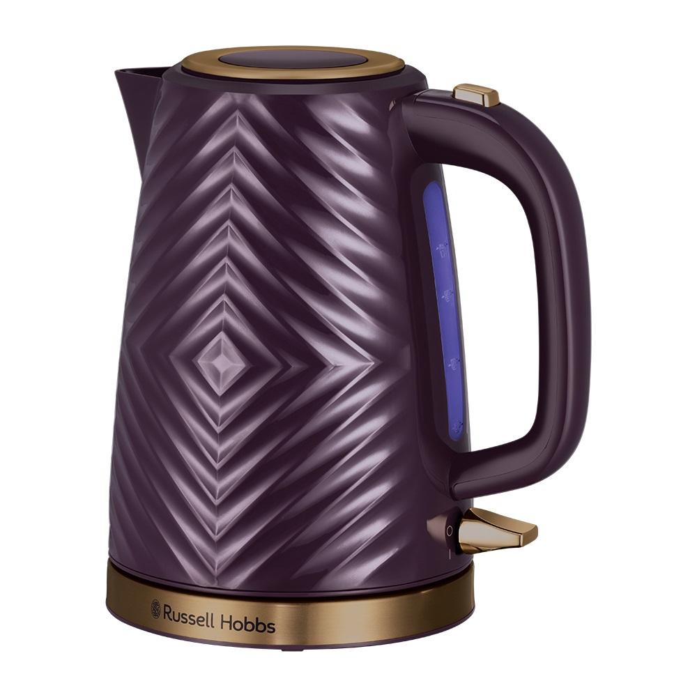 26383 Russell Hobbs Groove 1.7L 3KW Groove Kettle Textured - Mulberry