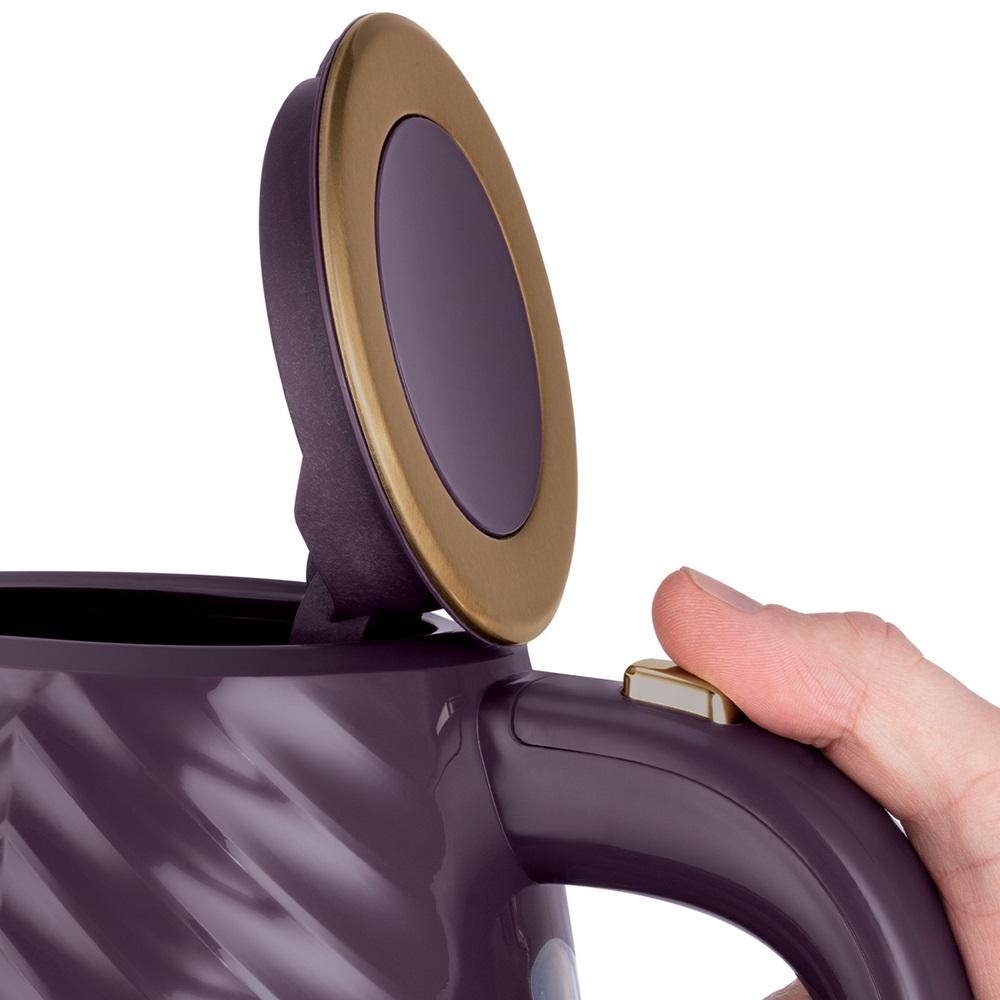 26383 Russell Hobbs Groove 1.7L 3KW Groove Kettle Textured - Mulberry