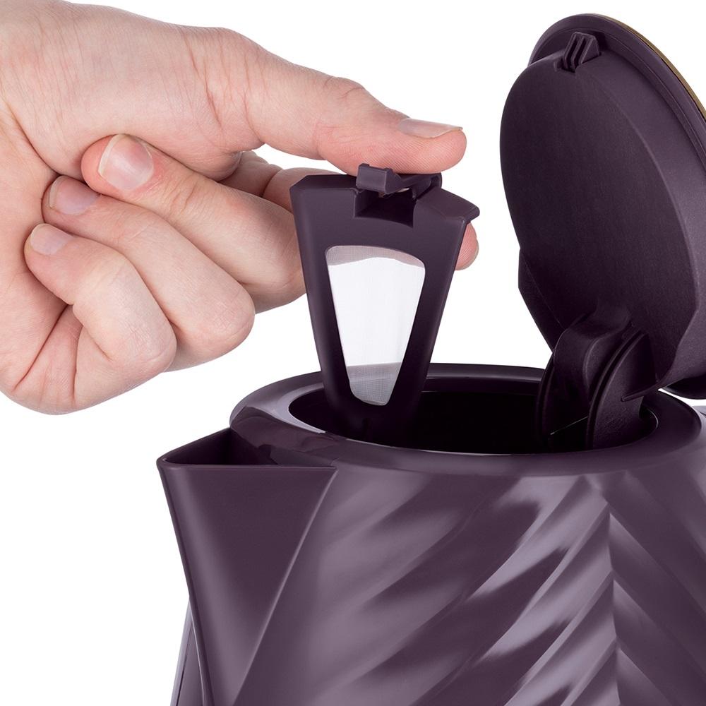 26383 Russell Hobbs Groove 1.7L 3KW Groove Kettle Textured - Mulberry