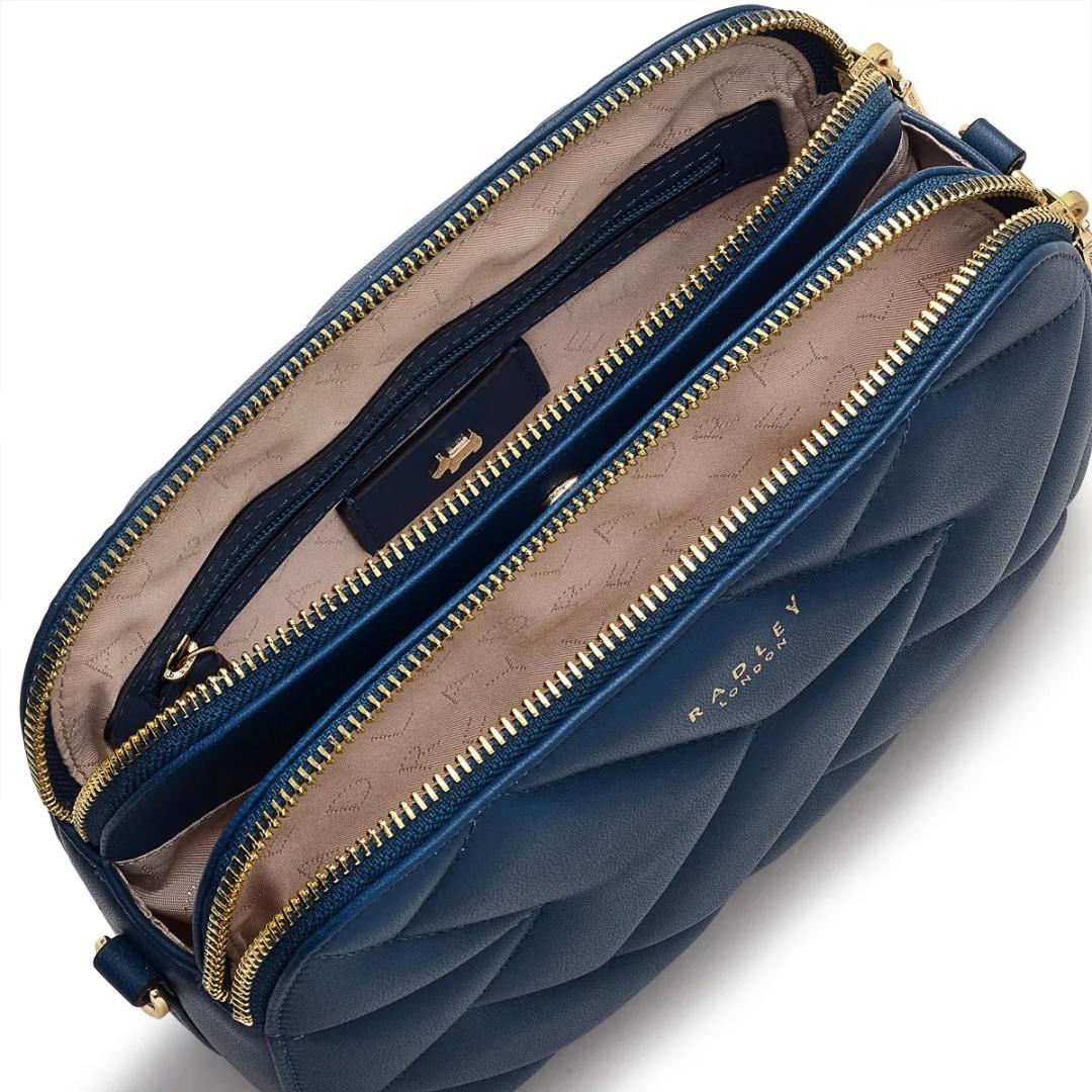 Radley Dukes Place Quilt Medium Ziptop Crossbody Bag - Deepsea