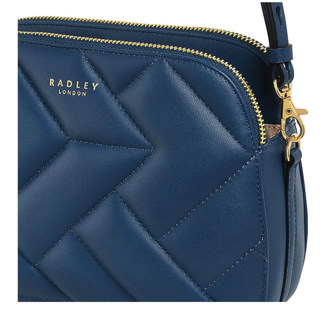 Radley Dukes Place Quilt Medium Ziptop Crossbody Bag - Deepsea