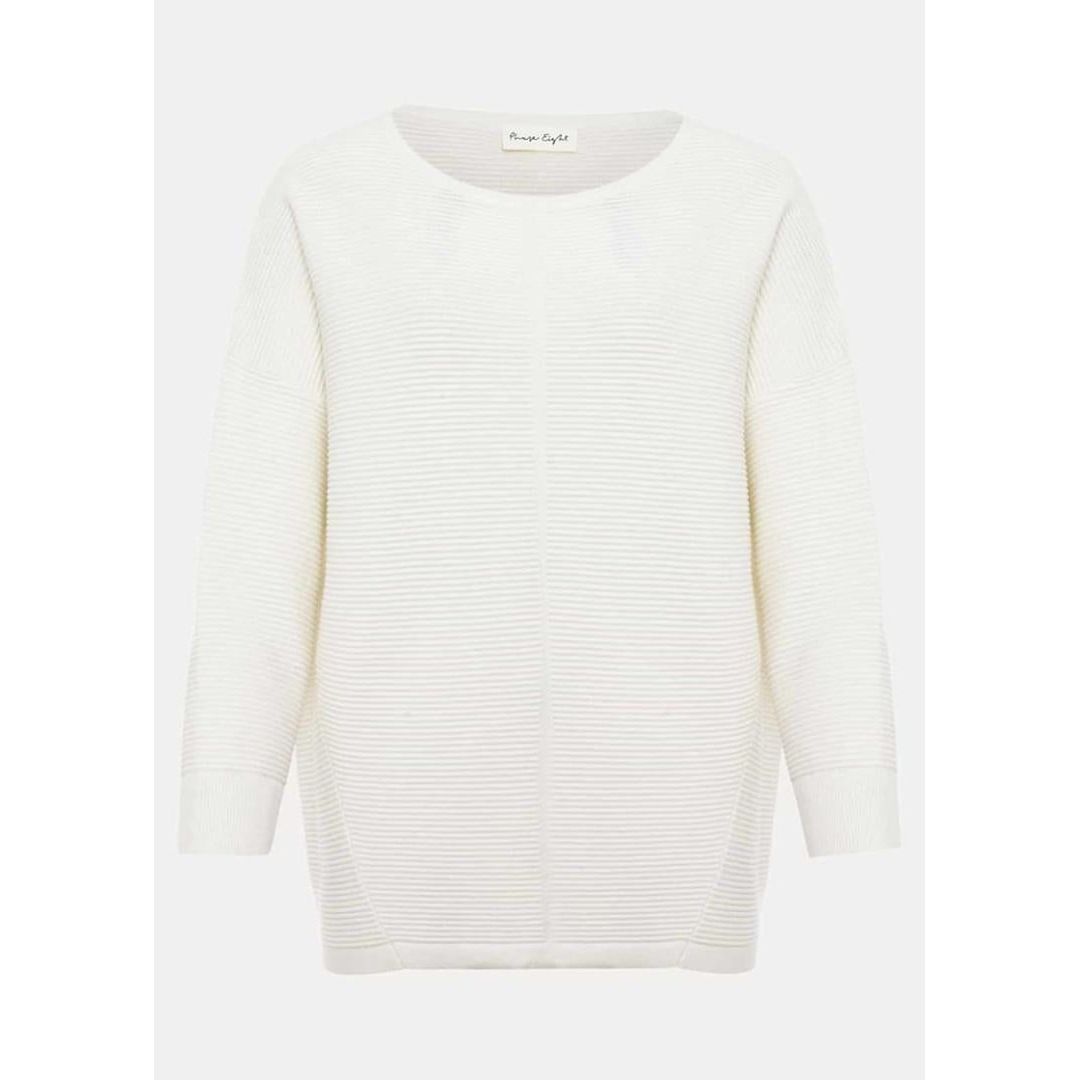 Phase Eight Nellie Ripple Stitch Jumper - Ivory