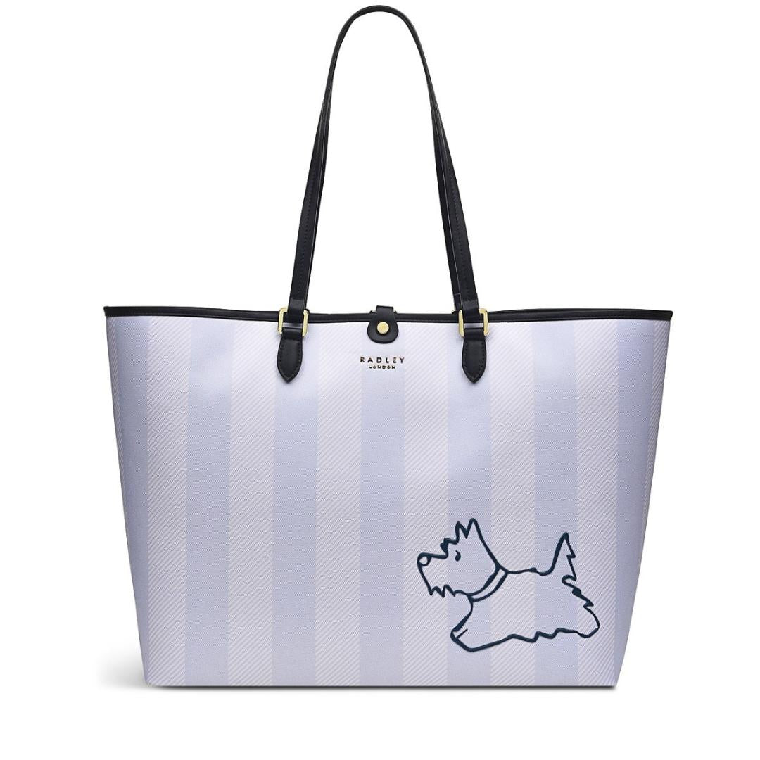 Radley Palace Gardens Stripe Large Open Top Shoulder Bag - Chalk