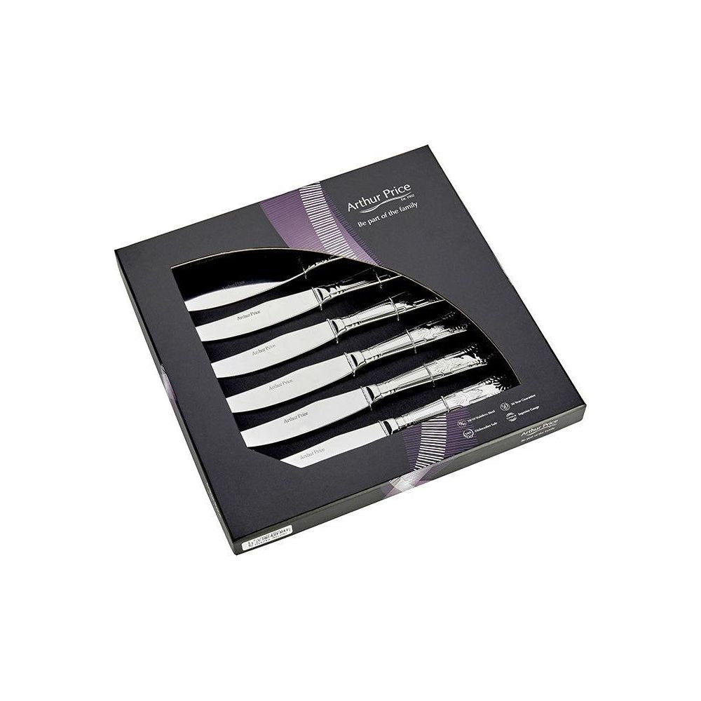 Arthur Price Kings 18/10 Box of 6 Steak Knives