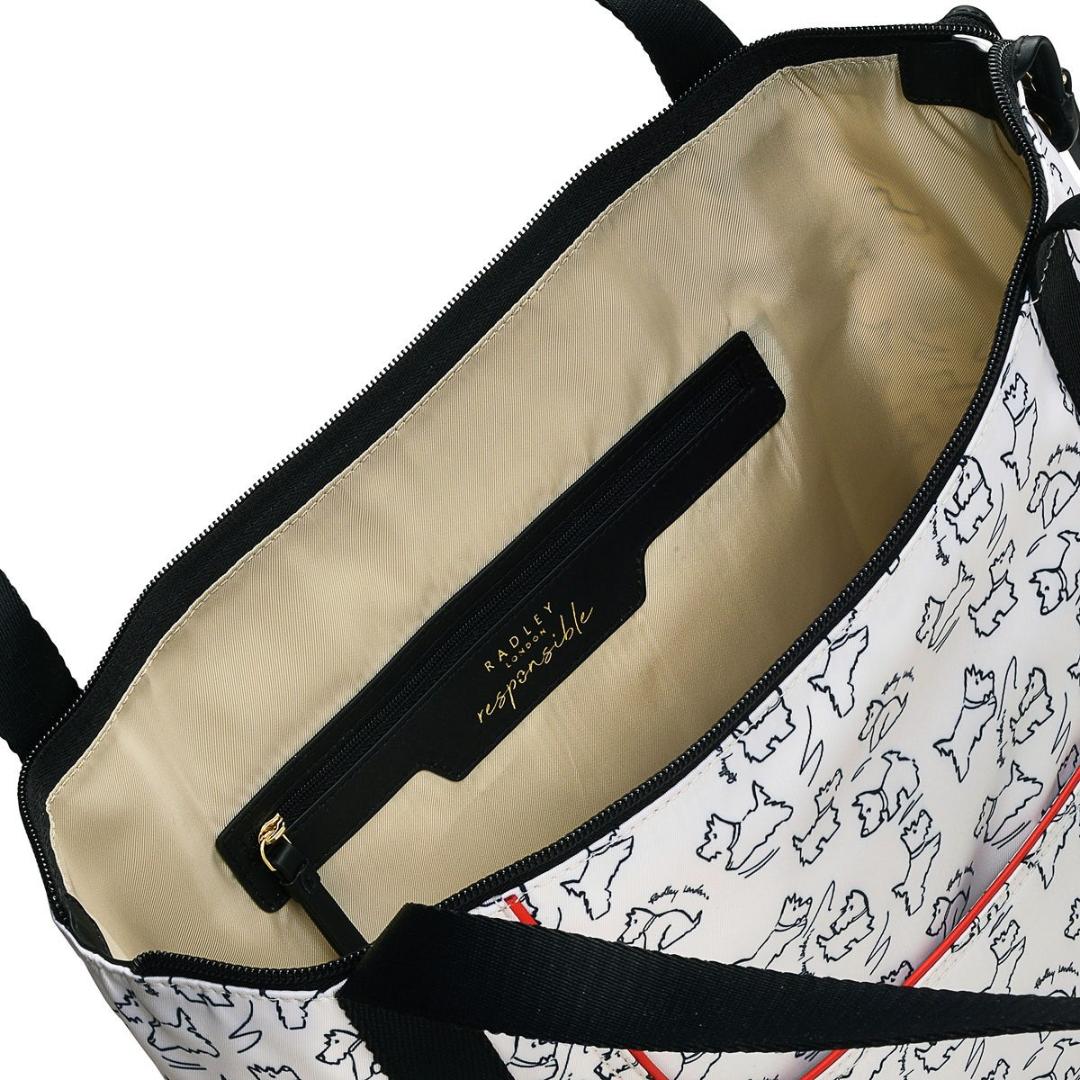 Radley 24/7 Sketch Street Medium Ziptop Shoulder Bag - Chalk