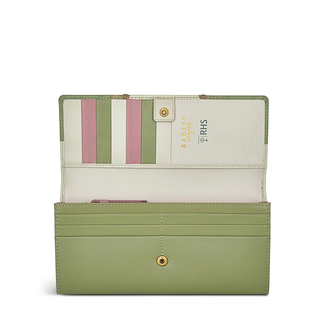 Radley The RHS Collection SS24 Large Flapover Matinee Purse - Chalk