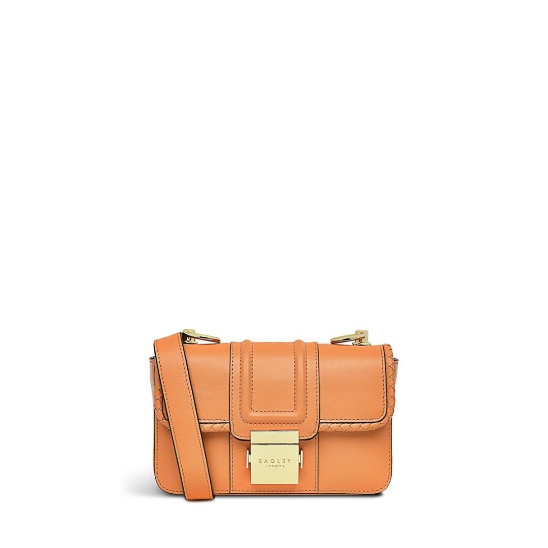Radley Hanley Close Weave Mini Flapover Crossbody Bag - Apricot