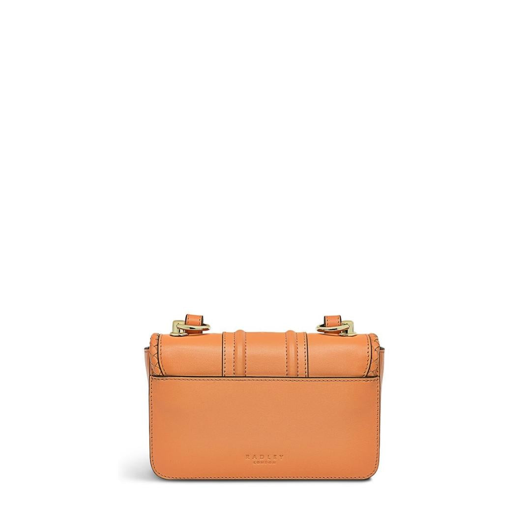 Radley Hanley Close Weave Mini Flapover Crossbody Bag - Apricot
