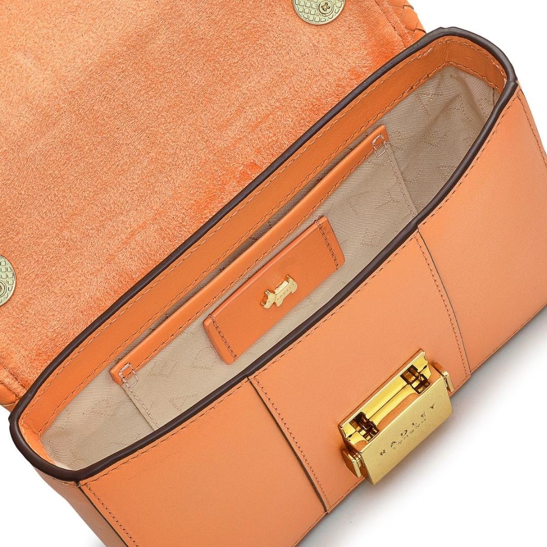 Radley Hanley Close Weave Mini Flapover Crossbody Bag - Apricot