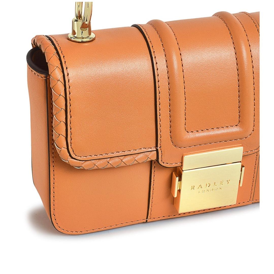 Radley Hanley Close Weave Mini Flapover Crossbody Bag - Apricot