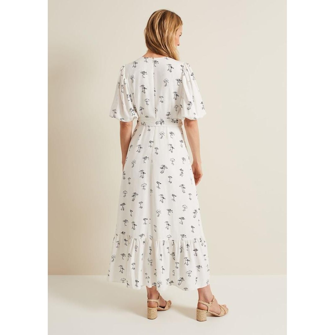 Phase Eight Nelly Wrap Midi Dress - Cream