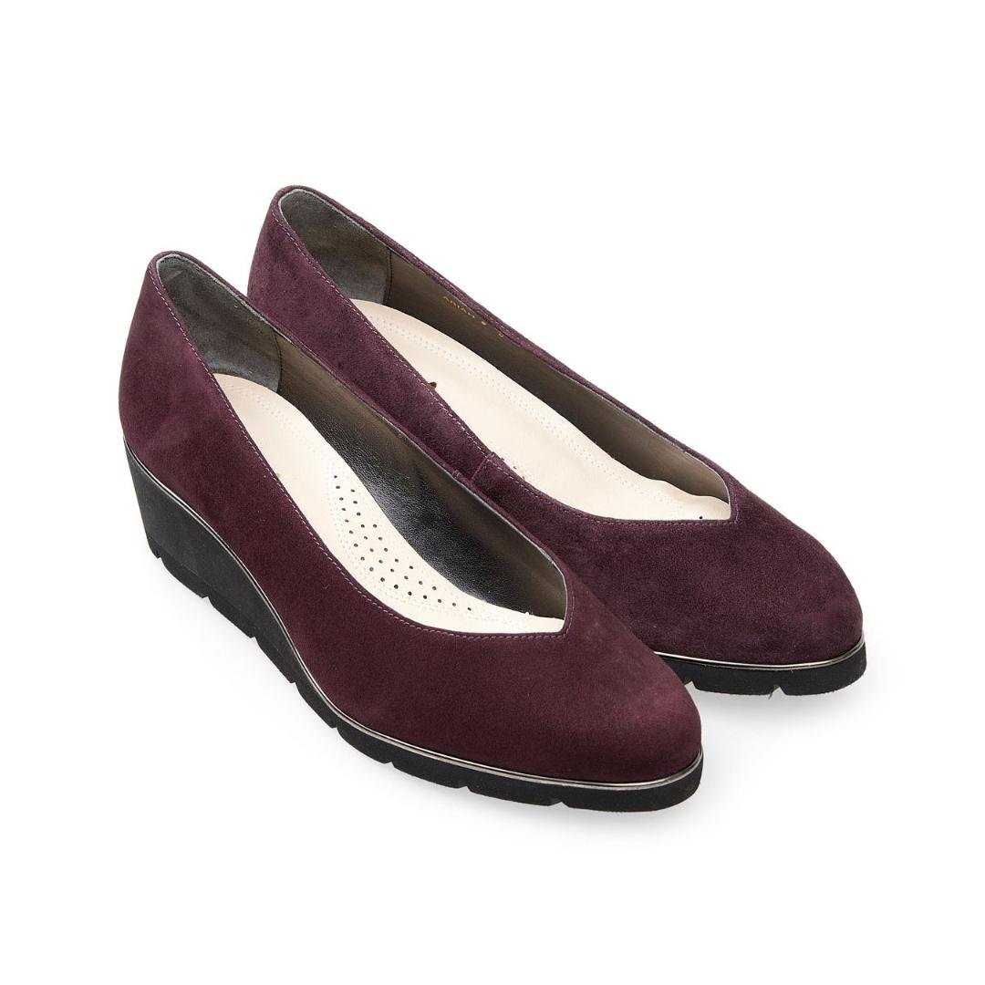 2662 5302 Van Dal Ariah Bordo Suede Wedge