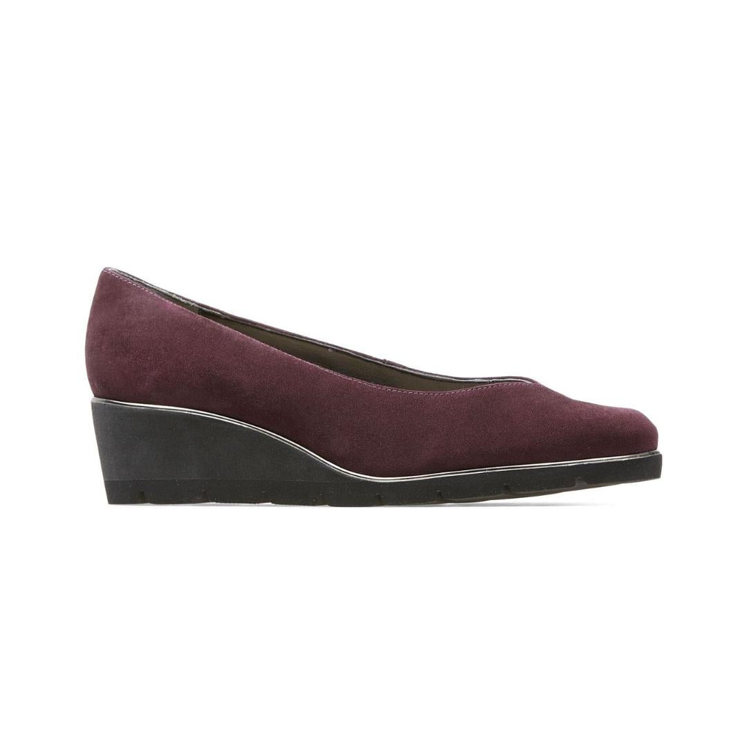 2662 5302 Van Dal Ariah Bordo Suede Wedge