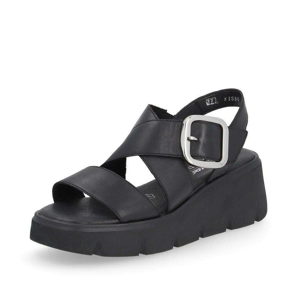 Rieker R-Evolution W1550-00 Amber Womens Sandals - Black