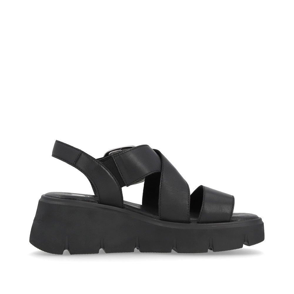 Rieker R-Evolution W1550-00 Amber Womens Sandals - Black