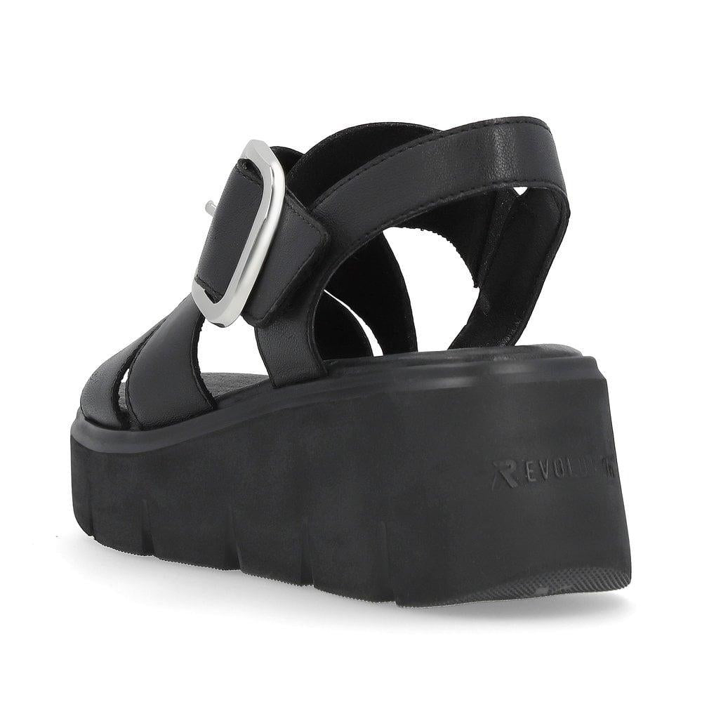 Rieker R-Evolution W1550-00 Amber Womens Sandals - Black