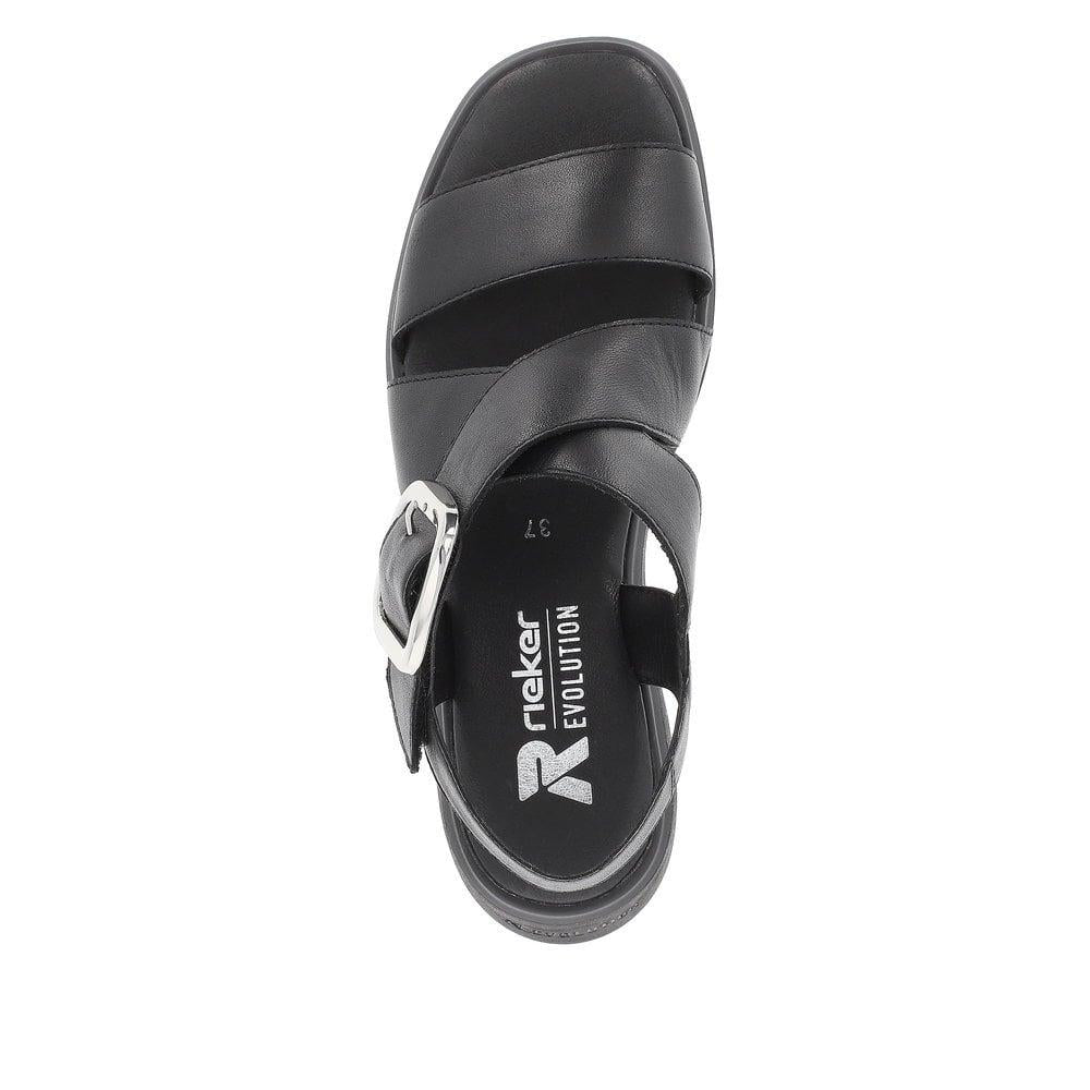 Rieker R-Evolution W1550-00 Amber Womens Sandals - Black