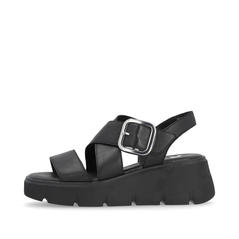 Rieker R-Evolution W1550-00 Amber Womens Sandals - Black