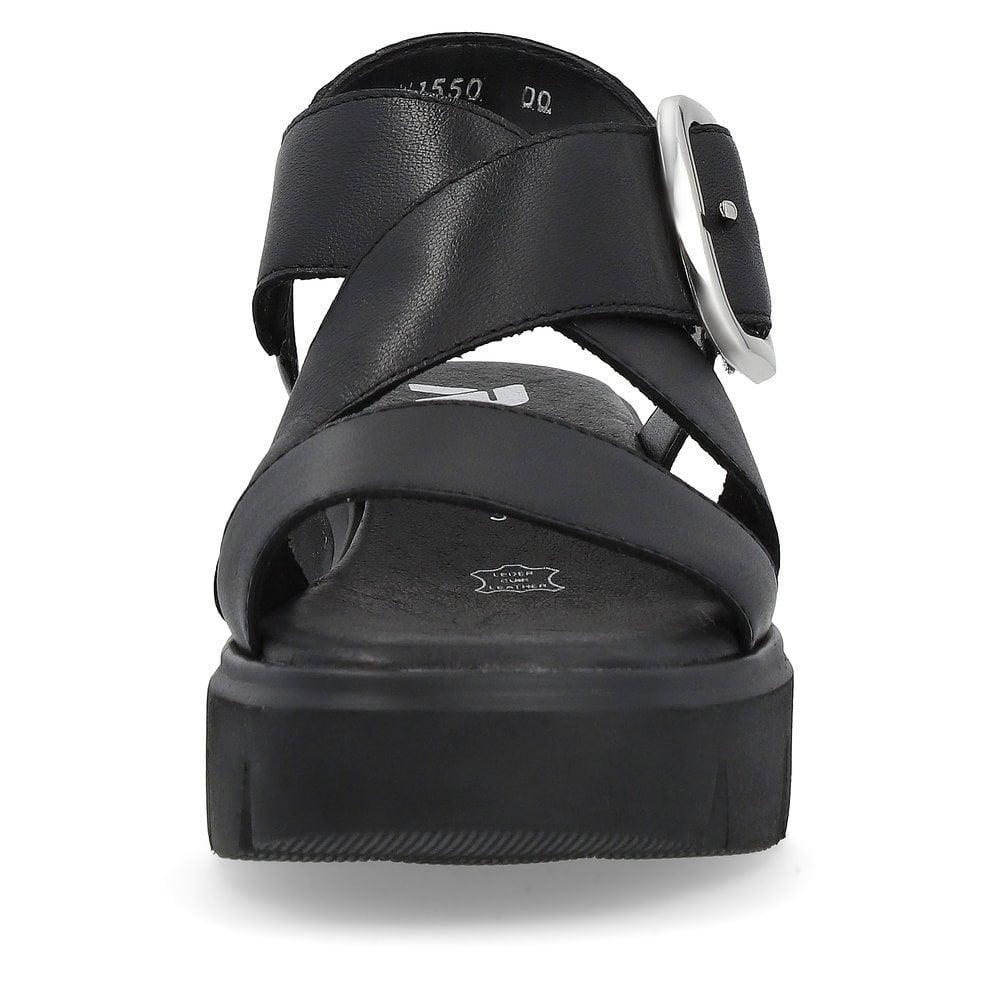 Rieker R-Evolution W1550-00 Amber Womens Sandals - Black