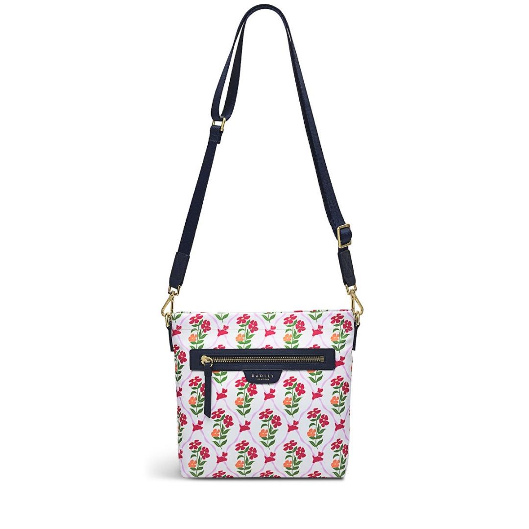 Radley Finsbury Park Carousel Floral Small Ziptop Crossbody Bag - Chalk