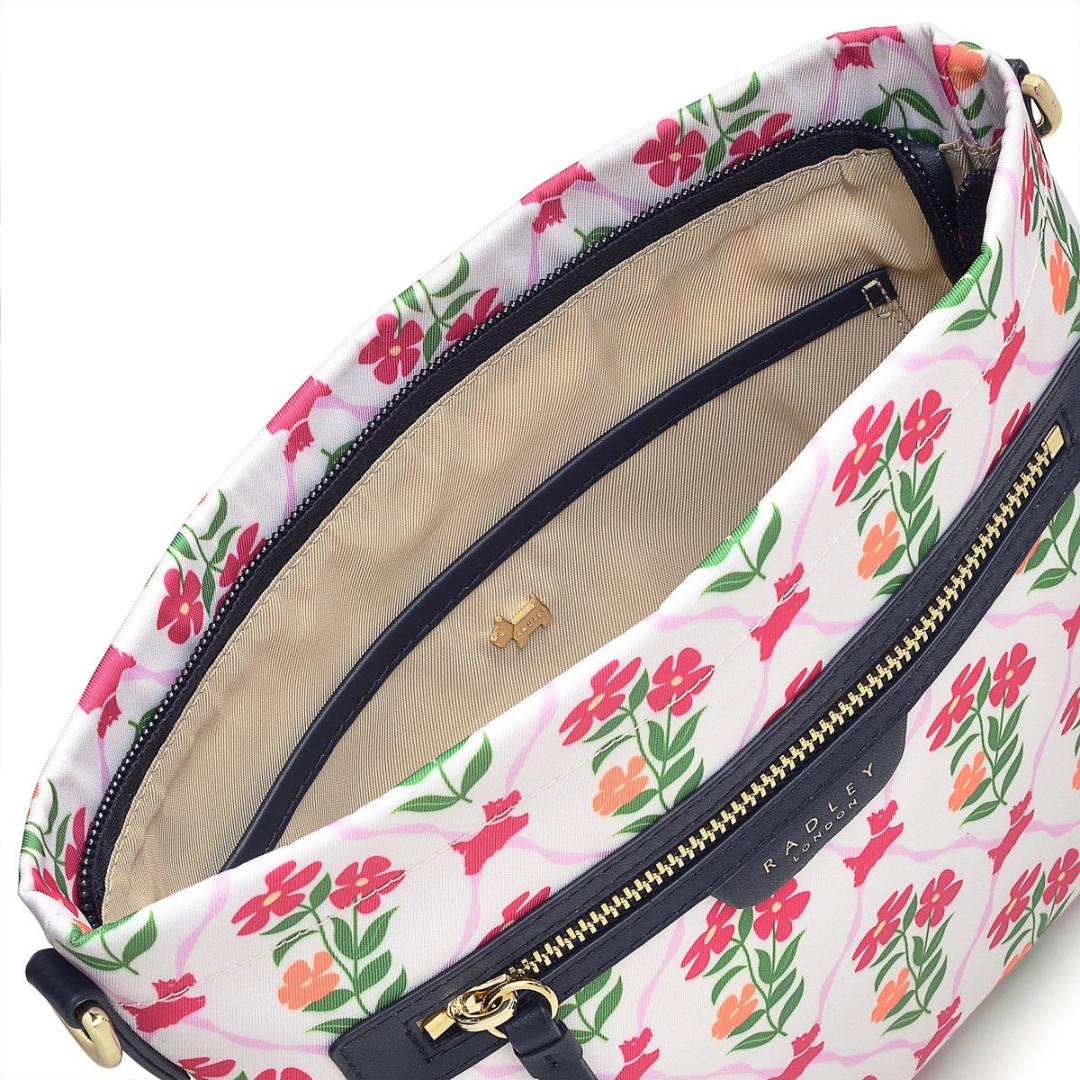 Radley Finsbury Park Carousel Floral Small Ziptop Crossbody Bag - Chalk