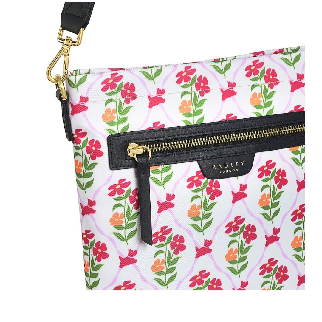 Radley Finsbury Park Carousel Floral Small Ziptop Crossbody Bag - Chalk