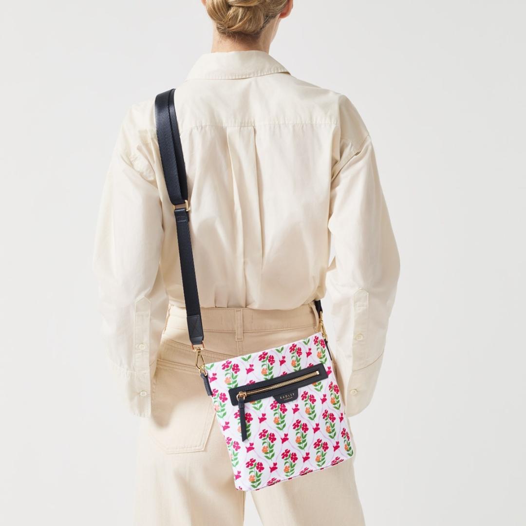 Radley Finsbury Park Carousel Floral Small Ziptop Crossbody Bag - Chalk