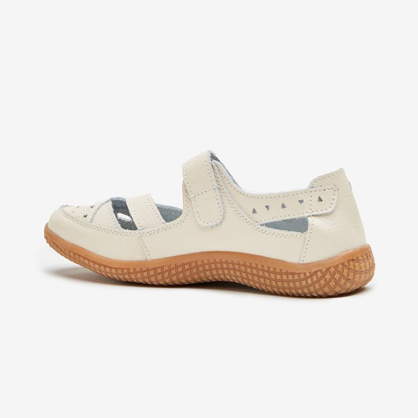 Shuropody Alto Mary Jane Velcro Ballet Style Shoes - White