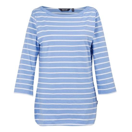 Regatta Women's Bayletta 3/4 Sleeve Top - Hydrangea Blue White