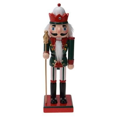 Wooden Nutcracker 25cm With Crown