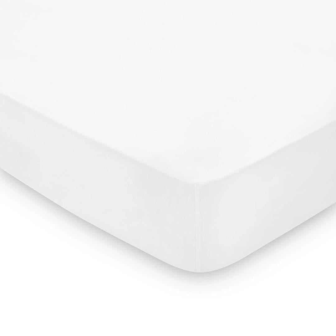300 Thread Count - Kingsize Fitted Sheet - White
