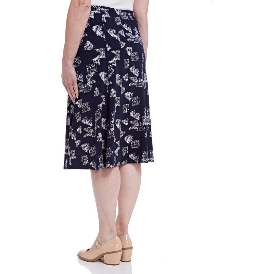 TIGI Geometric Panelled Mid-Length Skirt