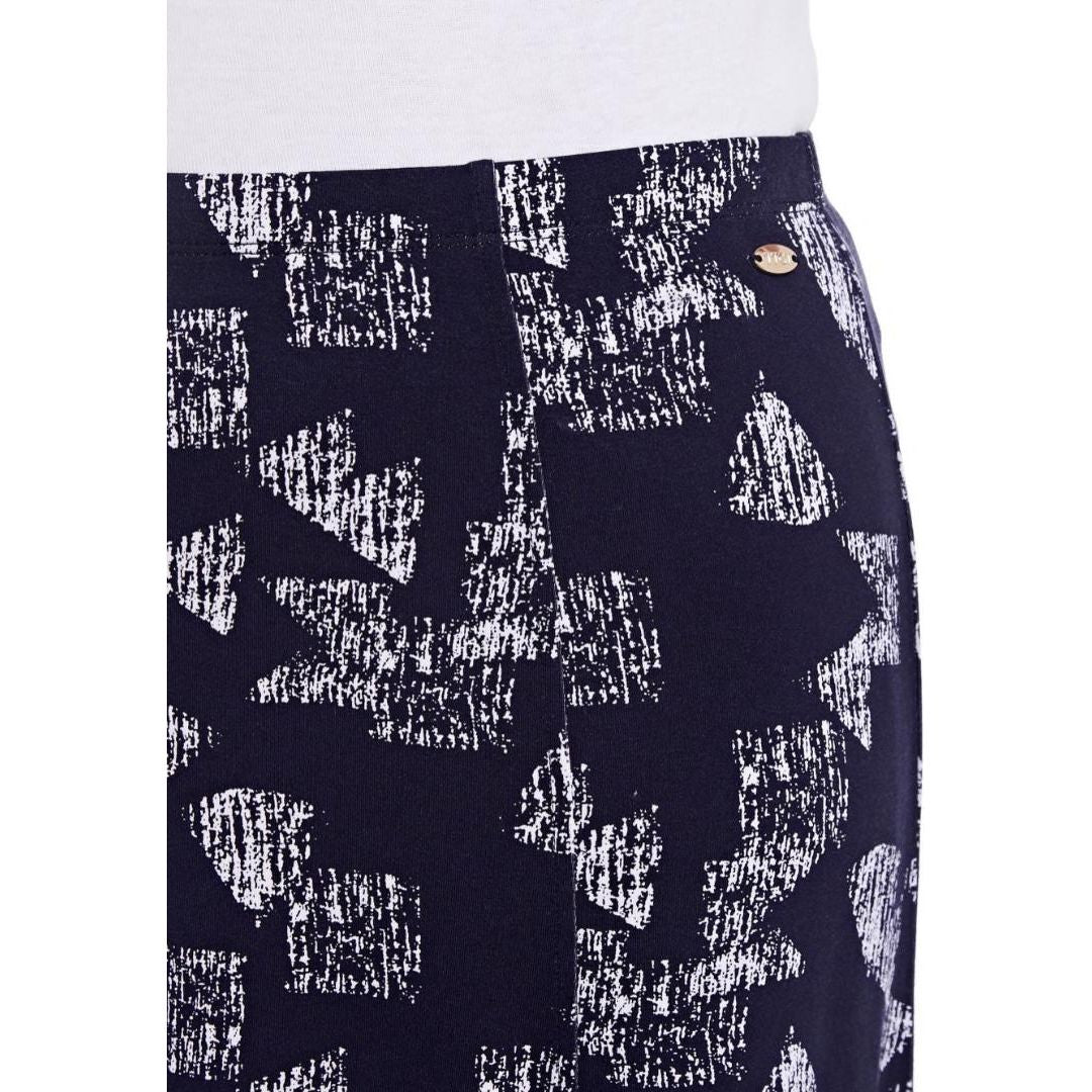 TIGI Geometric Panelled Mid-Length Skirt