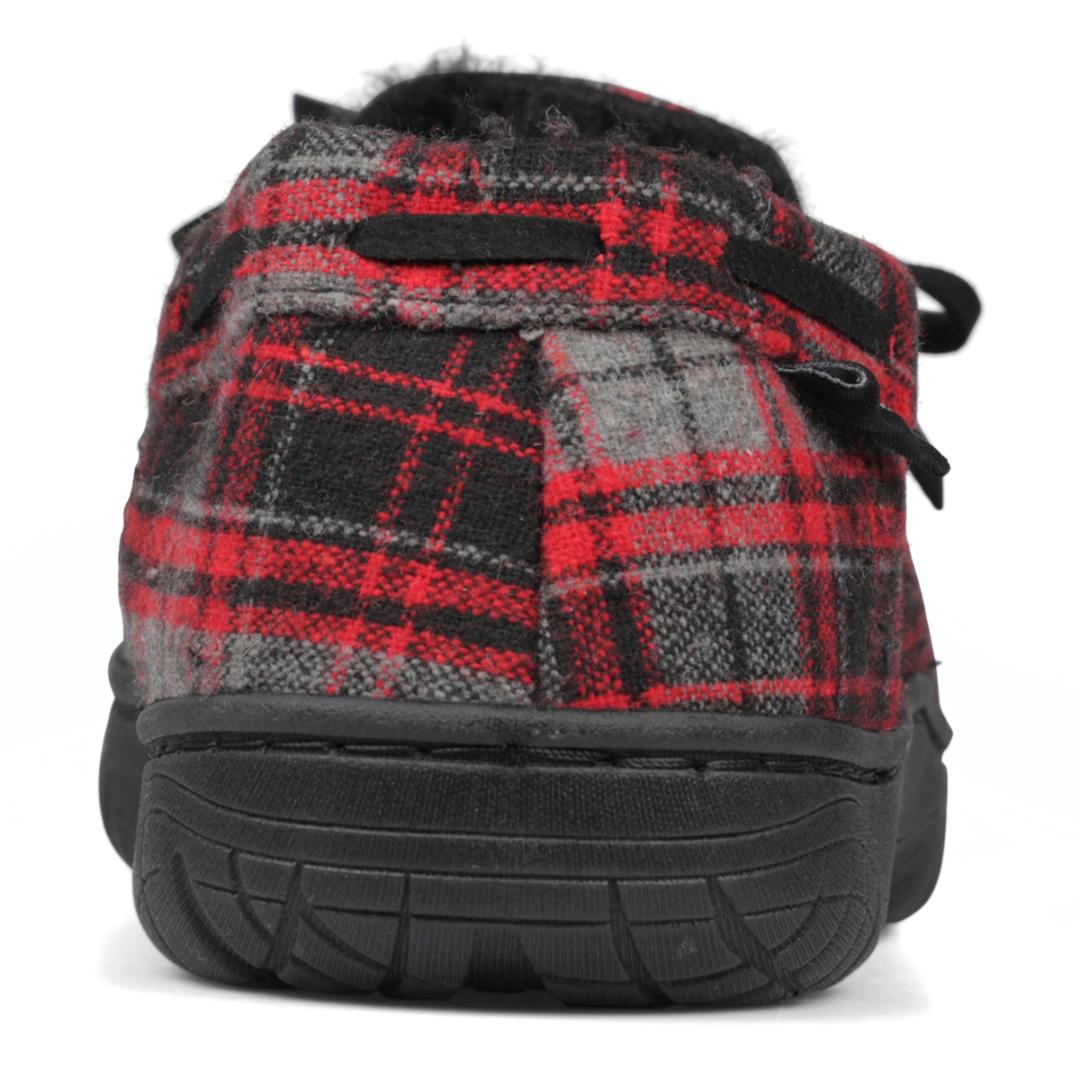 Bearpaw BP00443 Rob Slippers - Grey/Red Plaid