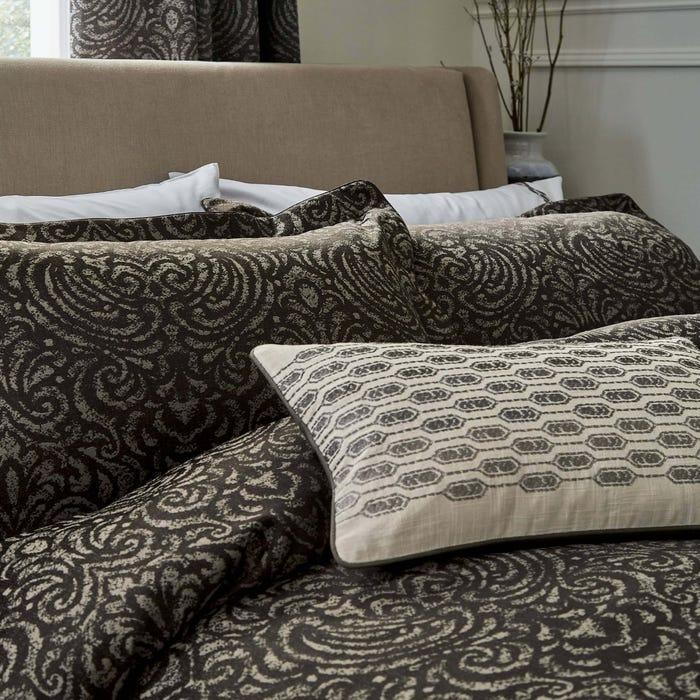 Bedeck 1951 Nura Oxford Pillowcase - Charcoal