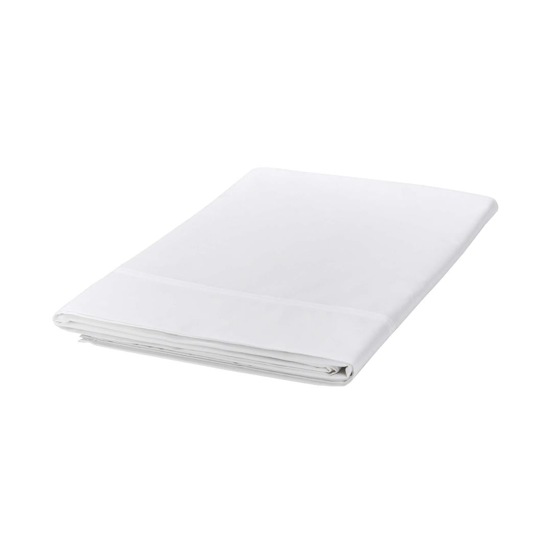 Bedeck of Belfast Fine Linens 300 Thread Count Egyptian Cotton Double Flat Sheet - White