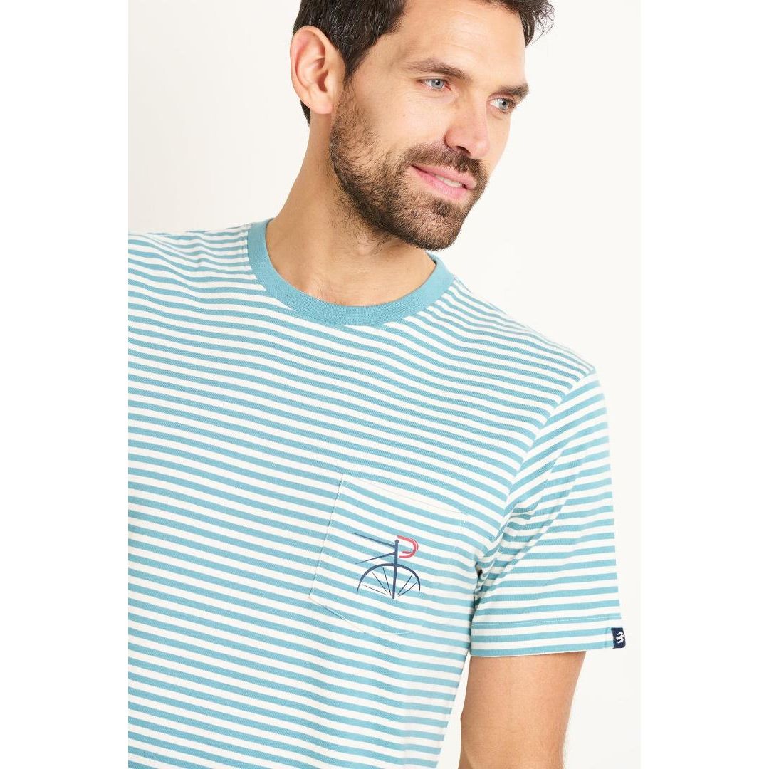 Brakeburn Pocket Tee - Blue Stripe