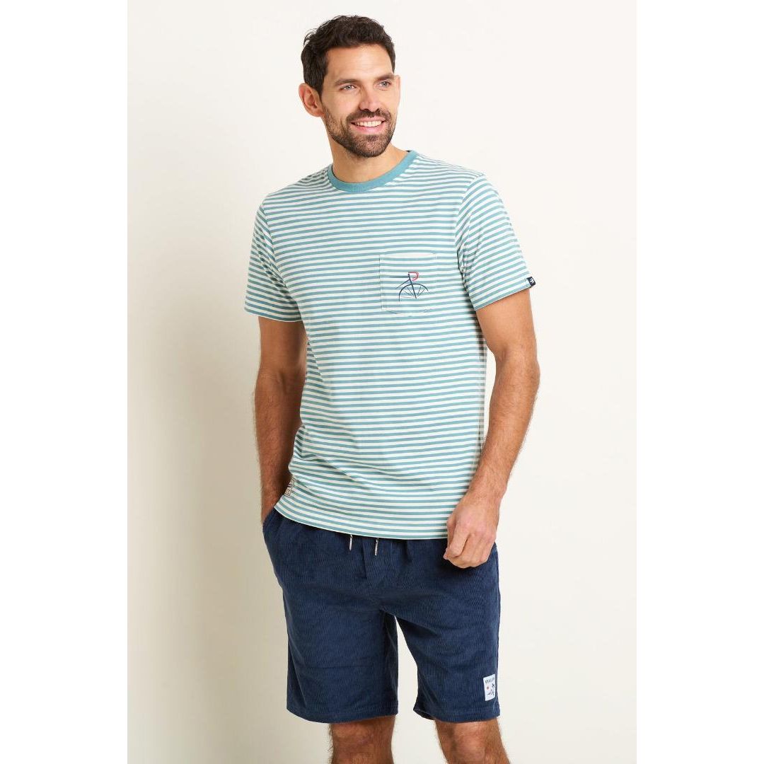 Brakeburn Pocket Tee - Blue Stripe