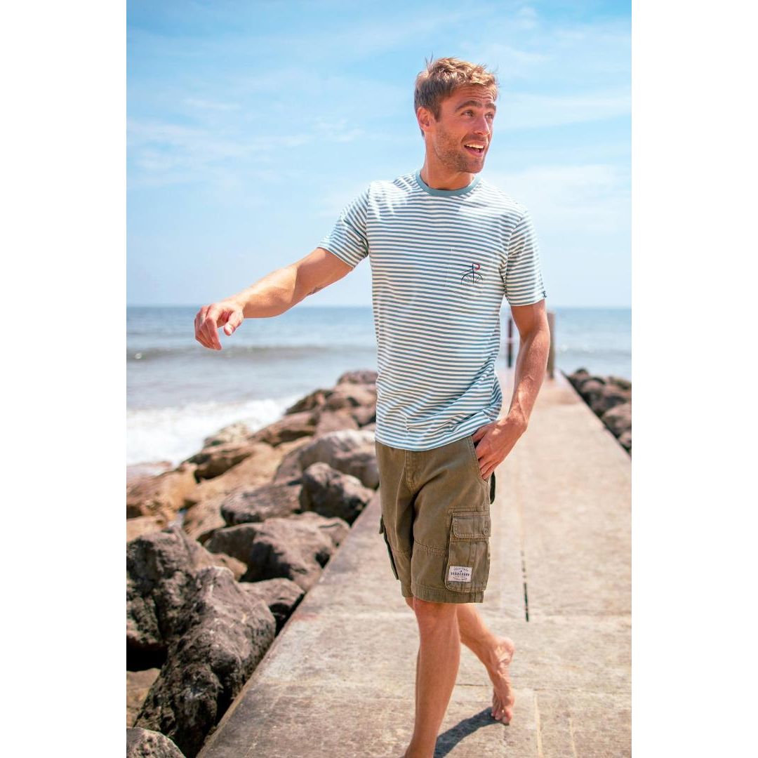 Brakeburn Pocket Tee - Blue Stripe