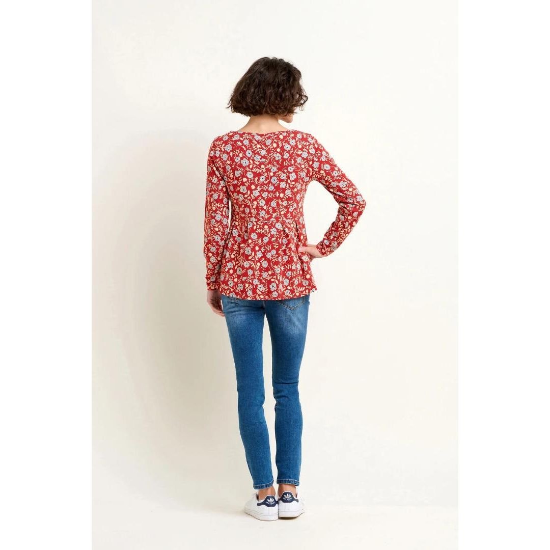 Brakeburn Poppy Long Sleeve Tee - Red
