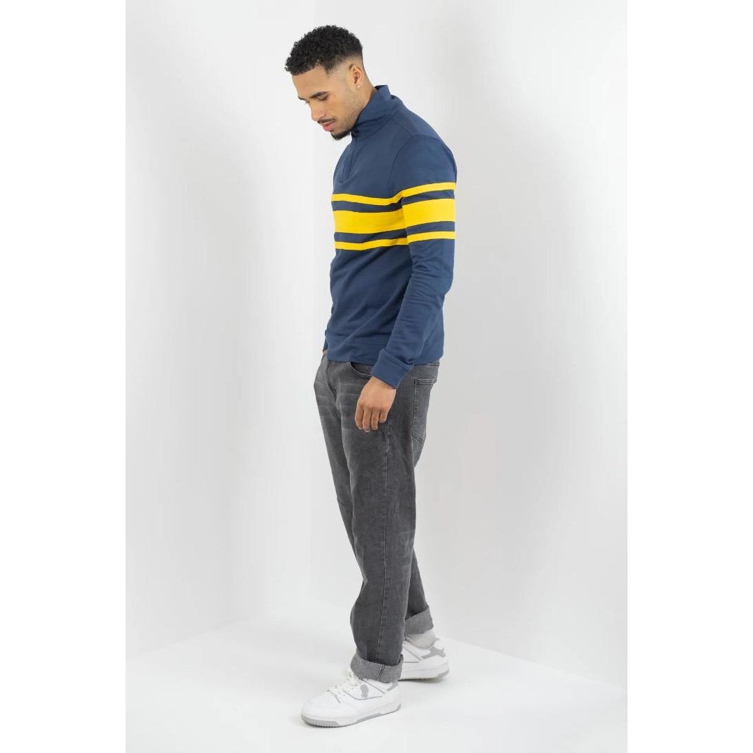Buckley Conway 1/2 Zip Jersey Top - Navy