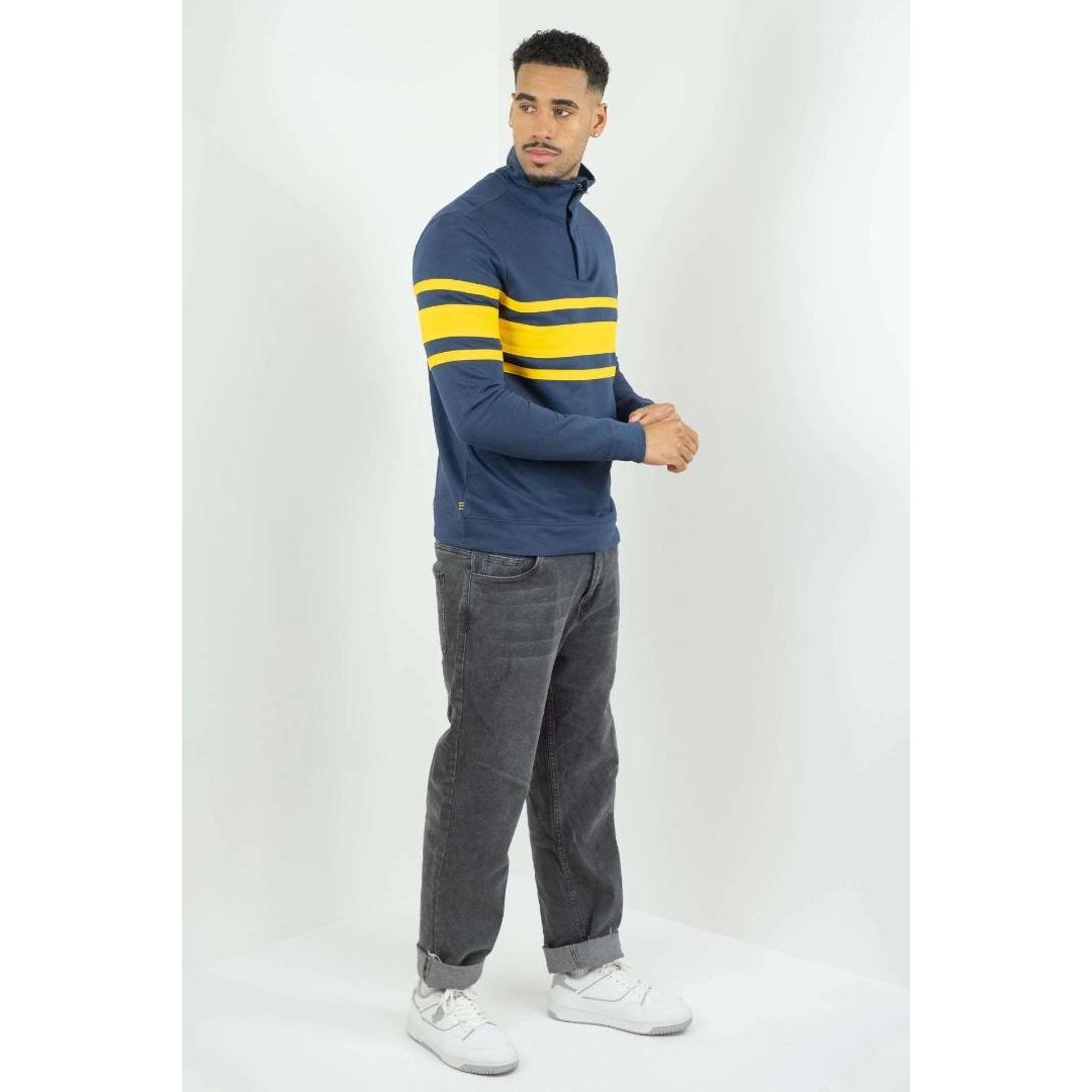 Buckley Conway 1/2 Zip Jersey Top - Navy