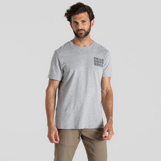 Craghoppers Lucent Short Sleeved T-Shirt - Soft Grey Marl Landscape