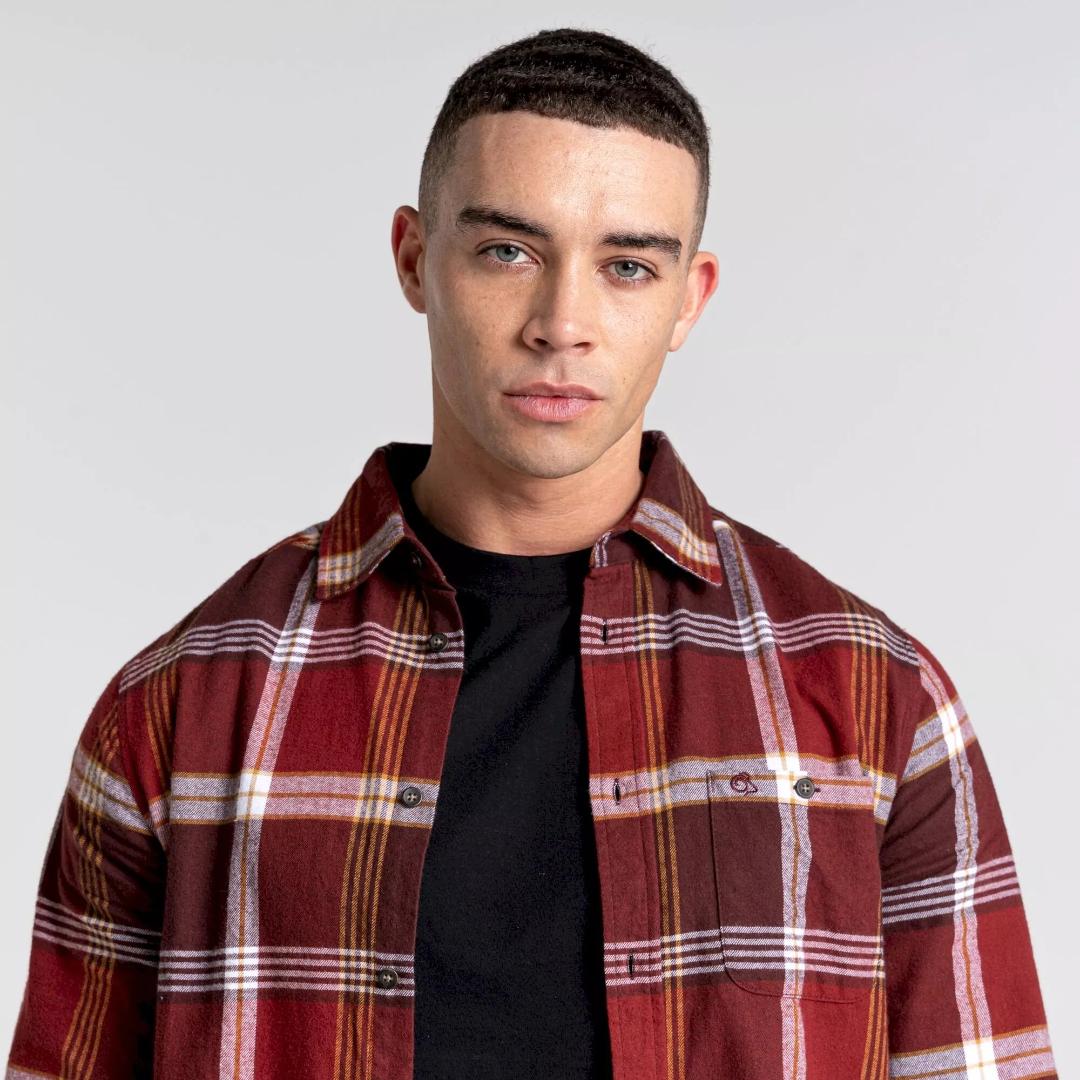 Craghoppers Men's Thornhill Long Sleeved Shirt - Mahogany Check