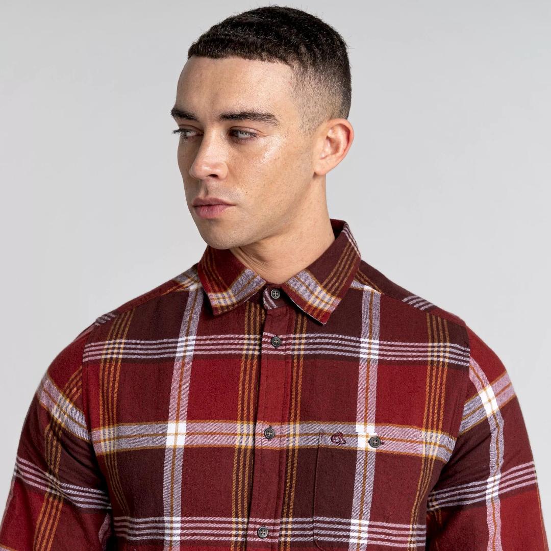 Craghoppers Men's Thornhill Long Sleeved Shirt - Mahogany Check