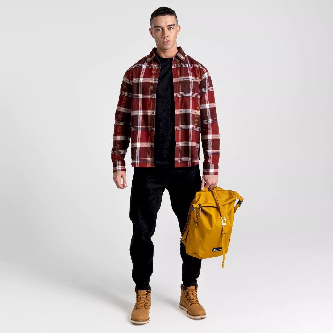 Craghoppers Men's Thornhill Long Sleeved Shirt - Mahogany Check