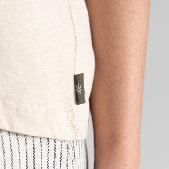 Craghoppers NosiBotanical Emere Short Sleeved Top - Stone