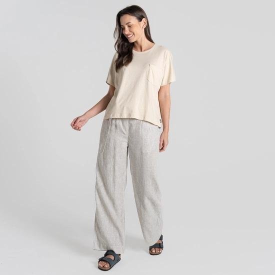 Craghoppers NosiBotanical Emere Short Sleeved Top - Stone